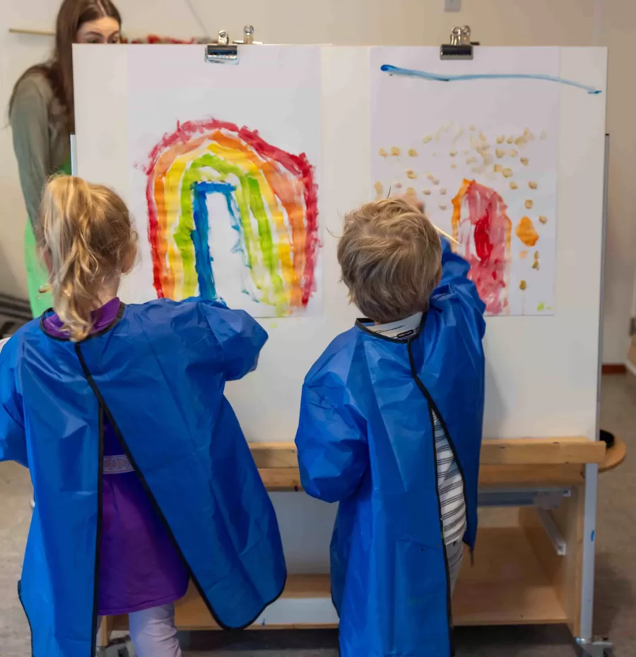 schilderen kinderen achterkant