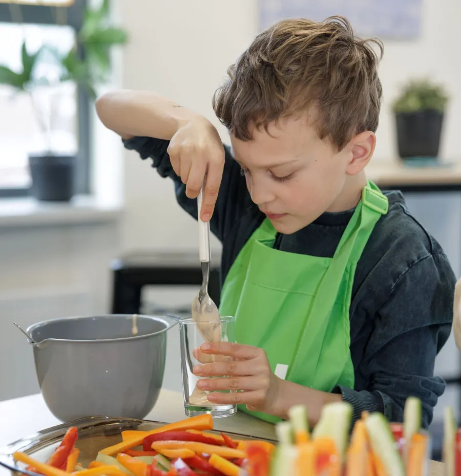 Groenten met een dipsausje