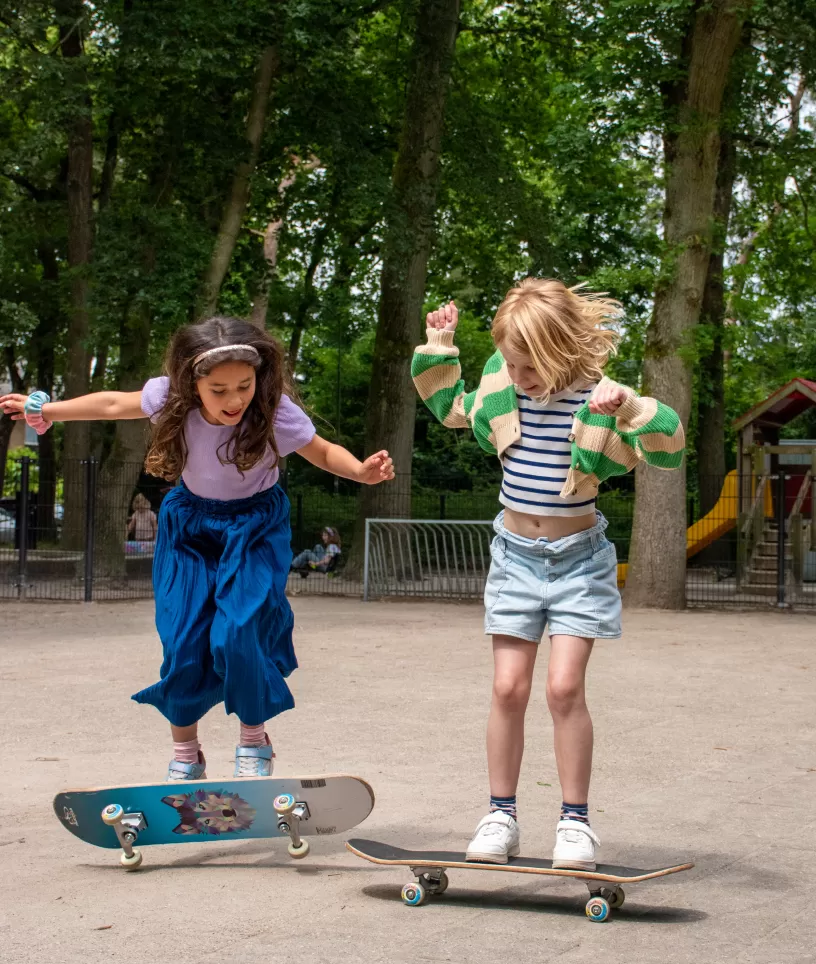Meisjes op de skateboard