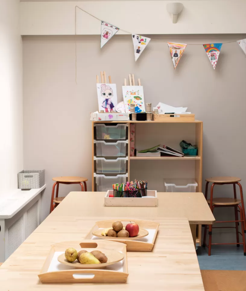 Speeldoos fruit op tafel