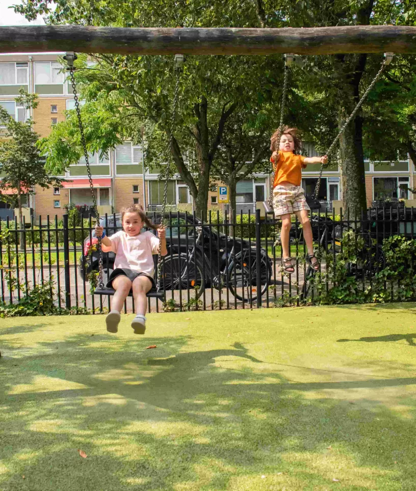 Kinderen op de schommel