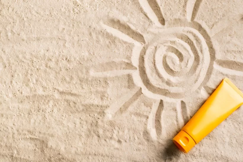 Zonnebrand op het strand