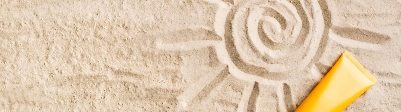 Zonnebrand op het strand